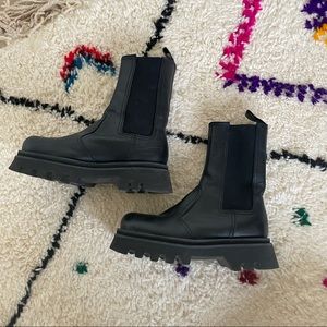 Zara Chunky Mid Boots - Size 38